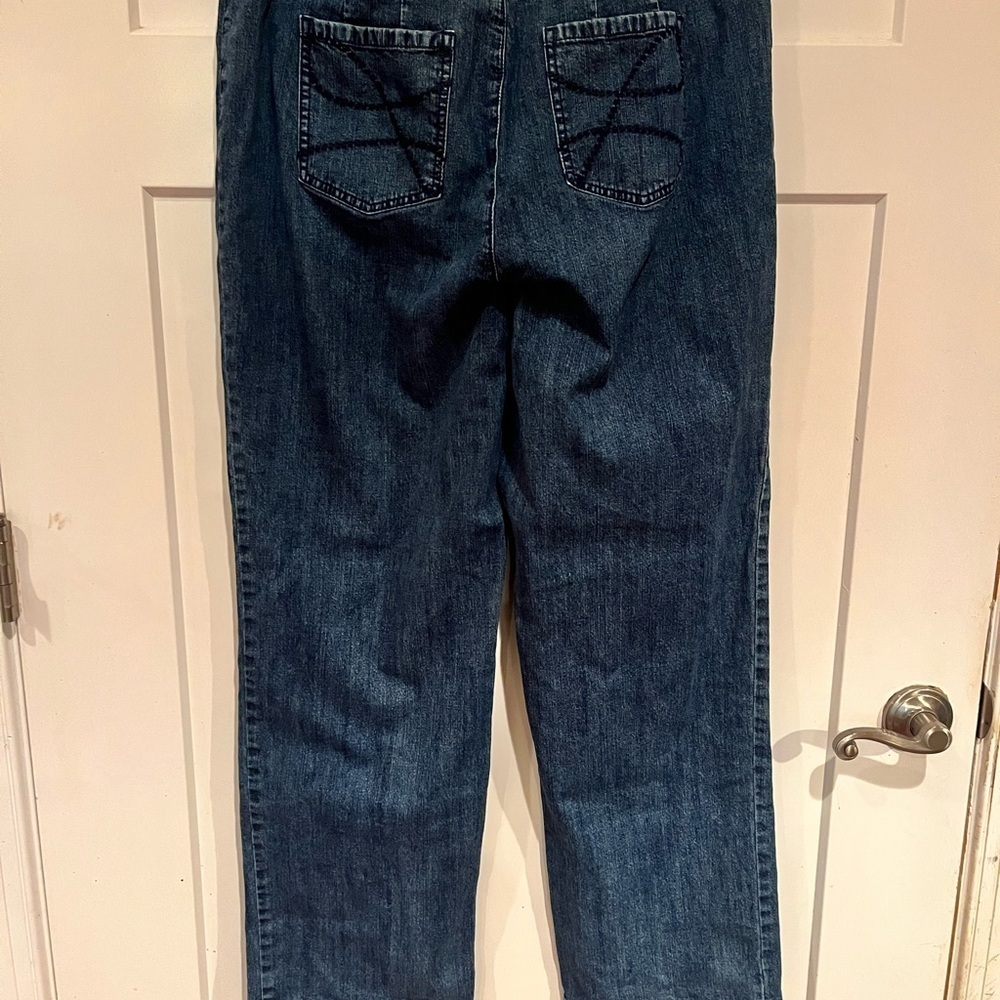 Vintage laura ashley wide leg jeans size 16 - Picture 4 of 4